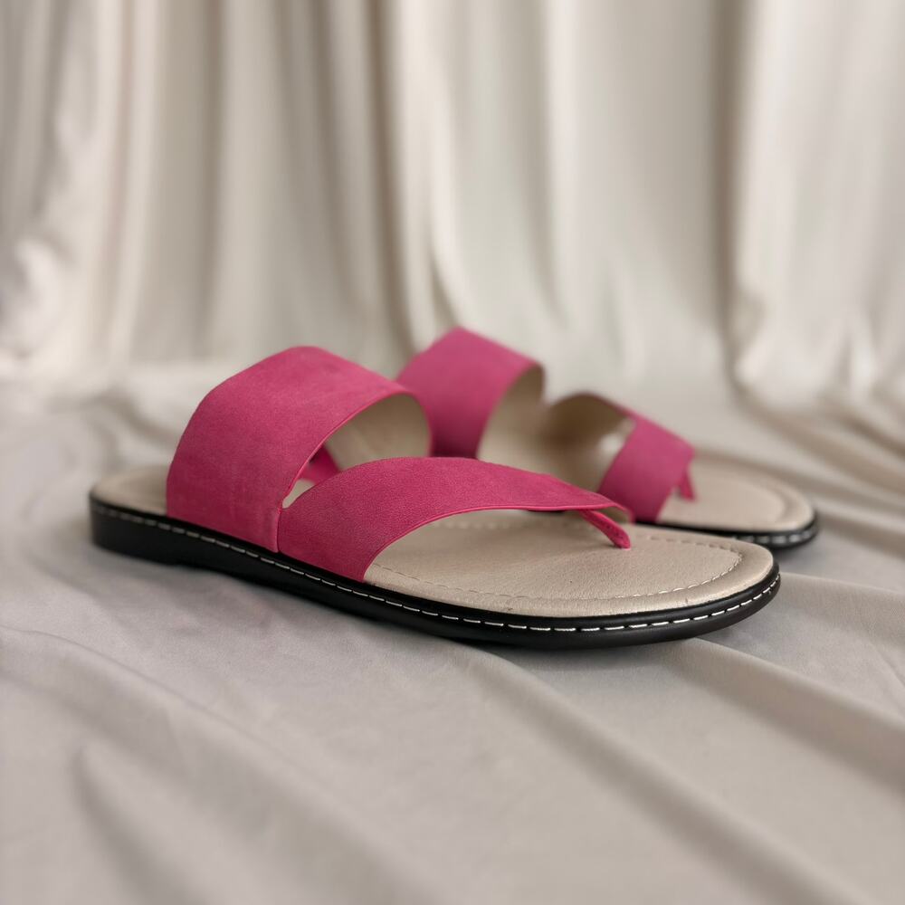 Donald J Pliner Pink Strappy Sandals - Leather Slide, Size 10